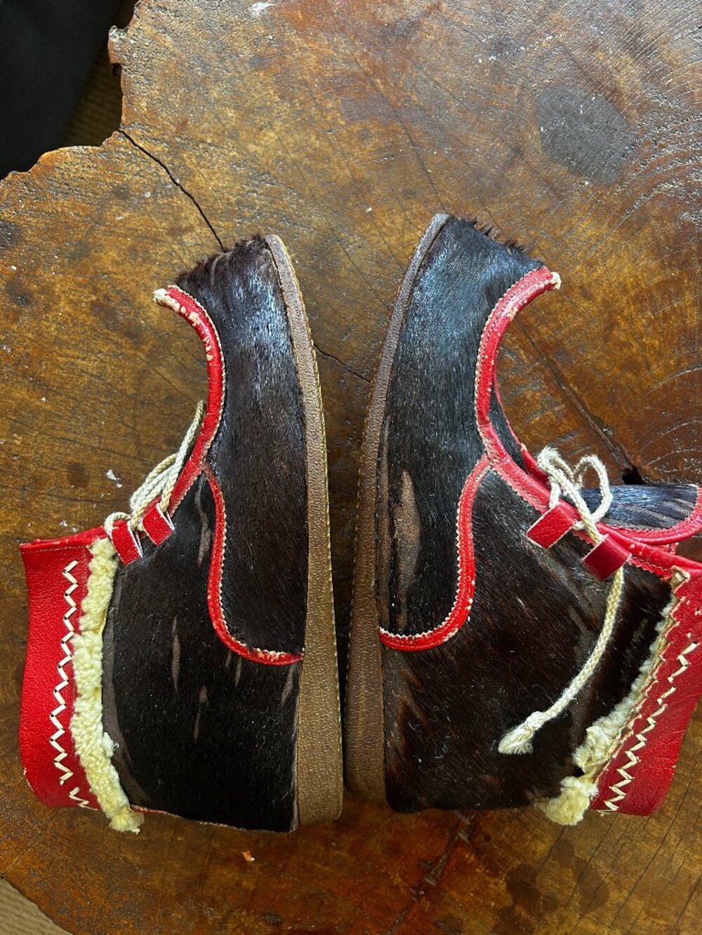 Vintage Elfin Fur & Leather Boots — Made in Yugoslavia